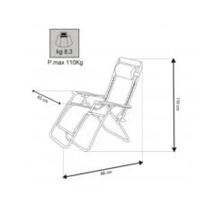Poltrona Sdraio Cosma Comfort 5 Poltrona Sdraio Cosma Comfort -Brunne Campeggio Negozio poltrona comfort cosma alto grado di comfort struttura pieghevole 2