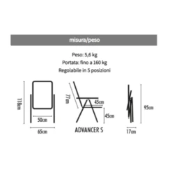WESTFIELD Sedia Pieghevole Brunner Advancer Small -Brunne Campeggio Negozio sedia pieghevole advancer small 2