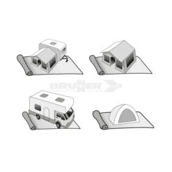 Stuoia Brunner Kinetic 250x600 -Brunne Campeggio Negozio stuoia brunner kinetic 250x600 grammatura 400 copertura pavimento protezione campeggio tenda camper roulotte 2