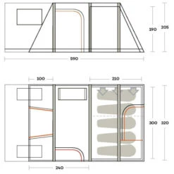 Tenda Ferrino Altair 5 -Brunne Campeggio Negozio tenda ferrino altair 5 family struttura pneumatica performatica gonfiabile ampia spaziosa abside anteriore campeggio stanziale 8