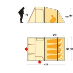 Tenda Ferrino Meteora 4 -Brunne Campeggio Negozio tenda ferrino meteora 4 family ampia spaziosa abside anteriore campeggio stanziale 2